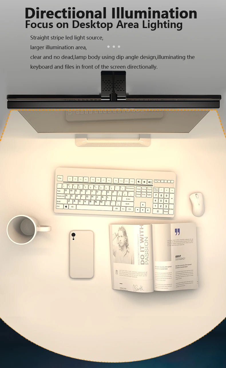 LED Monitor Light Bar – Adjustable Desk Lighting